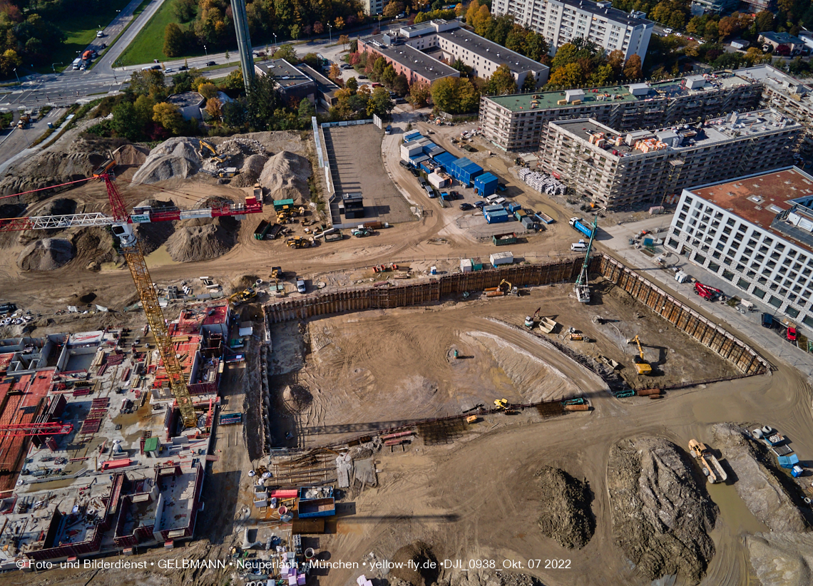 13.10.2022 - Baustelle Alexisquartier und Pandion Verde in Neuperlach 13.10.2022 - Baustelle Alexisquartier und Pandion Verde in Neuperlach